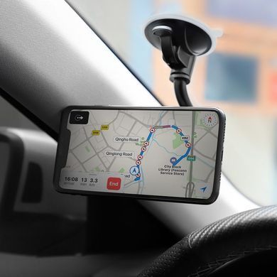 Купити Держатель для мобильного HOCO CA55 Astute series windshield car holder BlackGray