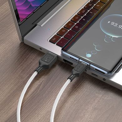 Купити Кабель HOCO X90 Cool silicone charging data cable for Type-C White