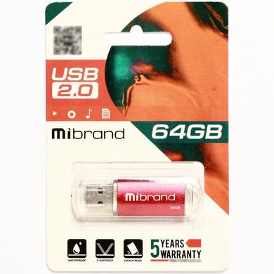 Купити Флеш-накопичувач Mibrand Cougar USB2.0 64GB Red