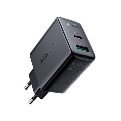 Купити Сетевое зарядное устройство ACEFAST A5 PD32W(USB-C+USB-A) dual port charger Black