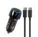 Автомобільний зарядний пристрій WUW-T103C PD 30W +QC 3.0 18W black