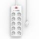 Мережевий подовжувач WIWU 14 in 1 20W GaN Power Strip 2C+2A+10AC Wi-S008 EU (2 m) White