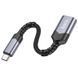 Кабель-переходник HOCO UA24 Type-C male to USB female 3.0 converter Metal Gray
