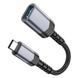 Кабель-переходник HOCO UA24 Type-C male to USB female 3.0 converter Metal Gray