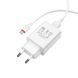 Сет сетевой зарядное устройство BOROFONE BA21A Long journey single port QC3.0 зарядное устройство (Micro) 18W White